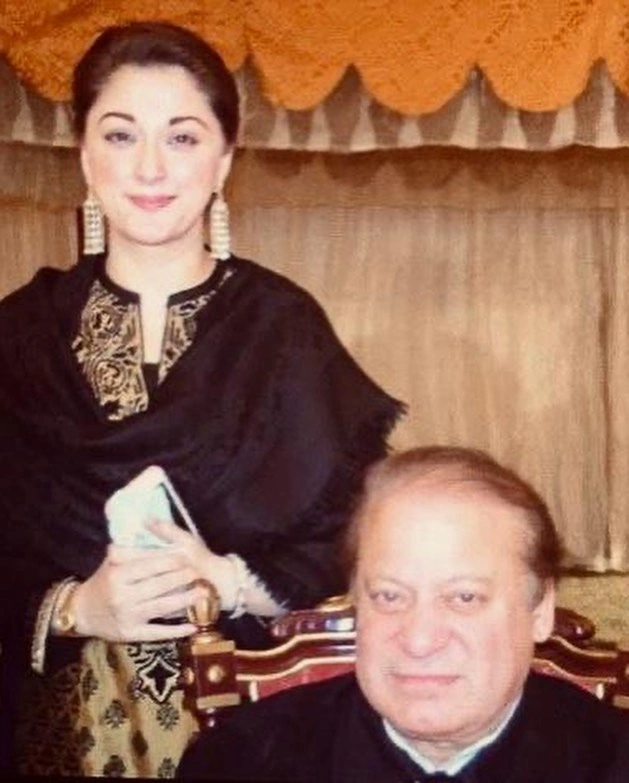 مریم نواز شریف و پدرش