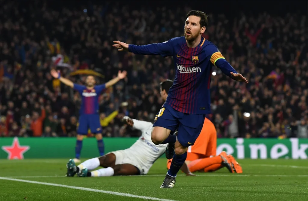 لیونل مسی لیگ قهرمانان اروپا