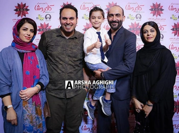 هادی حجازی‌فر و همسر و فرزندش و 