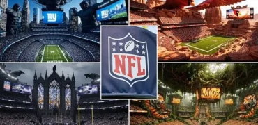 طراحی عجیب و شگفت‌انگیز ۳۲ استادیوم NFL با الهام از نام تیم‌ها توسط هوش مصنوعی