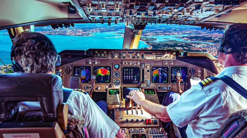 خلبان و کمک خلبان هواپیمای مسافربری