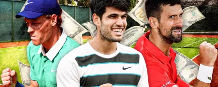 ۲۰ بازیکن برتر تنیس مردان جهان با بیشترین جوایز نقدی در دوران حرفه‌ای [رتبه‌بندی ۲۰۲۵]