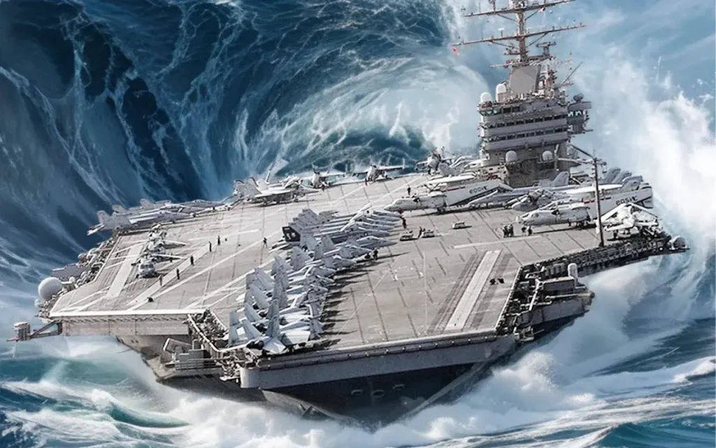 چرا ناوهای هواپیمابر سنگین حتی در دریاهای طوفانی هم واژگون نمی‌شوند؟