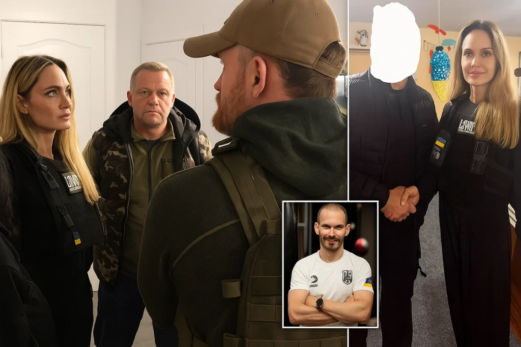 دستگیری بادیگارد آنجلینا جولی در اوکراین برای بردن او به میدان نبرد با روسیه + ویدیو