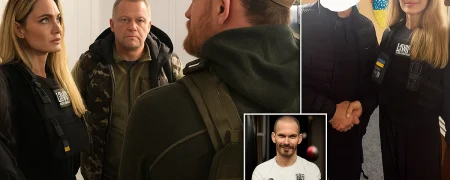 دستگیری بادیگارد آنجلینا جولی در اوکراین برای بردن او به میدان نبرد با روسیه + ویدیو