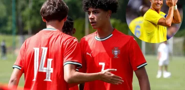 پسر کریستیانو رونالدو با گلزنی برای تیم زیر ۱۶ سال پرتغال راه پدر را ادامه می‌دهد + ویدیو