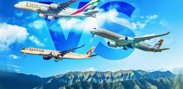 مقایسه بزرگی ناوگان خطوط هوایی امارات، اتحاد و قطر ایرویز و نوع هواپیماهای هر کدام