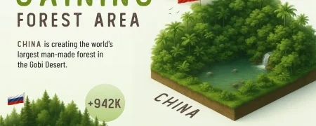 کشورهایی که در یک دهه اخیر بیشترین افزایش مساحت جنگل را داشته‌‌اند + اینفوگرافی