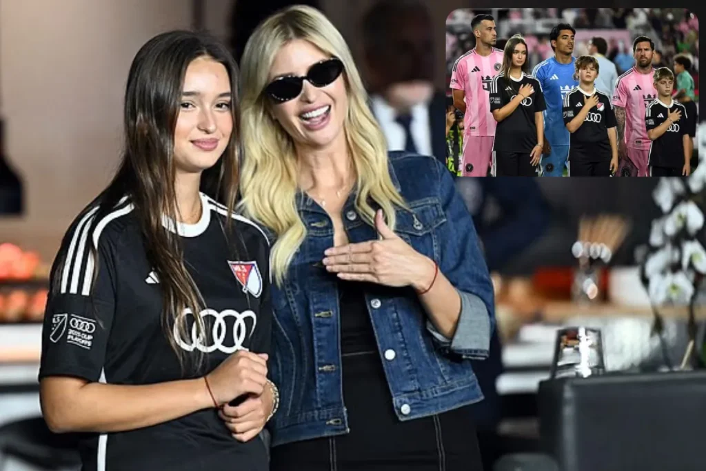 حضور سه فرزند ایوانکا ترامپ در کنار لیونل مسی در بازی اخیر اینتر میامی