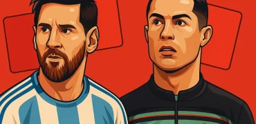 مقایسه تعداد کارت قرمز و زردهای کریستیانو رونالدو و لیونل مسی در دوران حرفه‌ای