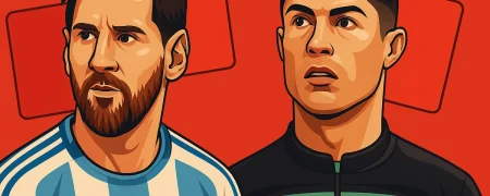 مقایسه تعداد کارت قرمز و زردهای کریستیانو رونالدو و لیونل مسی در دوران حرفه‌ای