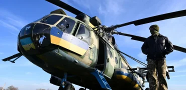 لحظه‌ای که پهپاد تهاجمی دوربرد اوکراین یک هلیکوپتر روسی را هدف قرار می‌دهد