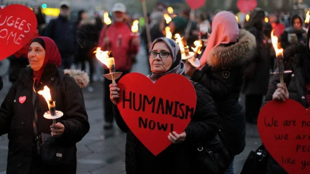 تظاهرات پناهجویان در دانمارک