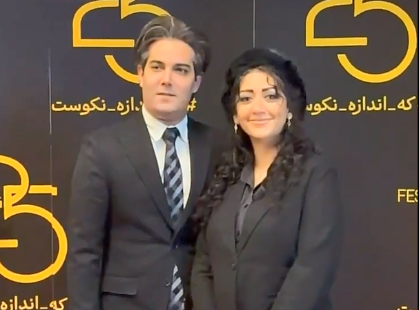 استایل امیرعلی نبویان و همسرش در اختتامیه جشنواره ۲۵ مورد توجه قرار گرفت + ویدیو