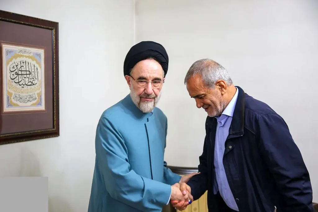 مسعود پزشکیان و محمد خاتمی