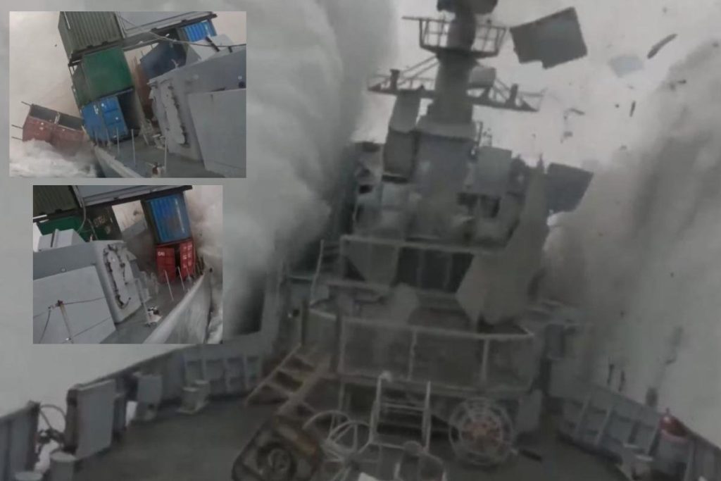 لحظه برخورد اژدر شلیک شده از زیردریایی به ناوچه و غرق شدن آن در رزمایش ناتو + ویدیو