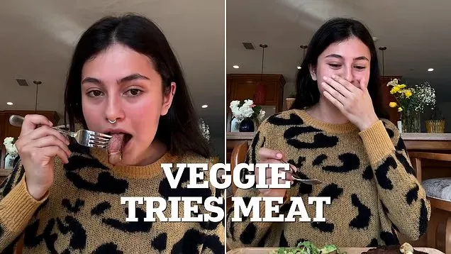 استیک خوردن یک گیاهخوار