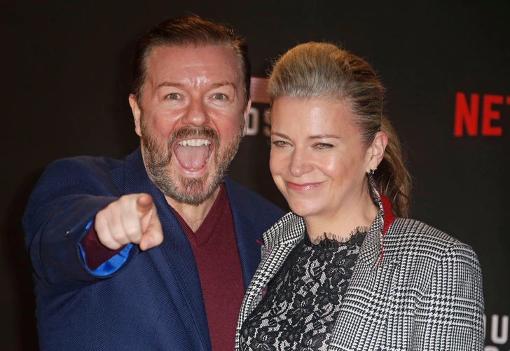 ریکی جرویز و همسرش