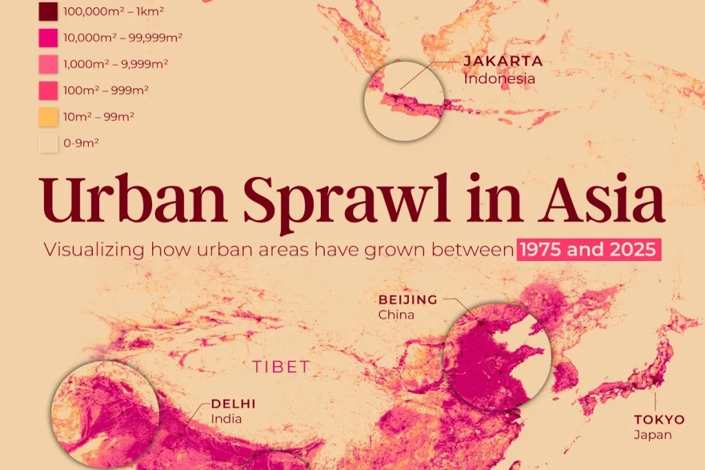 پرجمعیت‌ترین کلانشهرهای قاره آسیا در سال ۲۰۲۵ + اینفوگرافی و جایگاه تهران