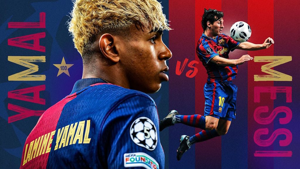 مقایسه لامینه یامال و لیونل مسی