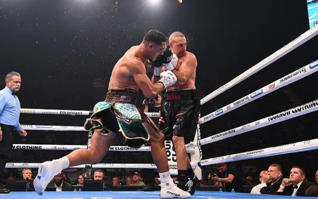 مبارزه جای اوپتایا با حسین چینکارا