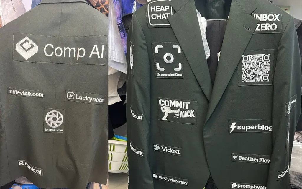 چاپ برندهای مختلف رو کت یک داماد