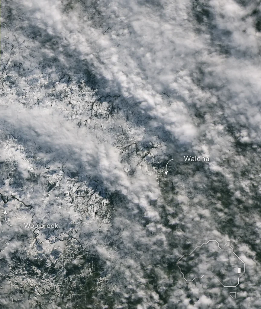 بارش نادر برف در فلات‌های شمالی استرالیا