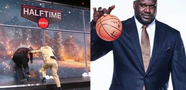 اسطوره بسکتبال در یک تعقیب و گریز عجیب دکور برنامه Inside the NBA را ویران کرد