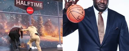 اسطوره بسکتبال در یک تعقیب و گریز عجیب دکور برنامه Inside the NBA را ویران کرد