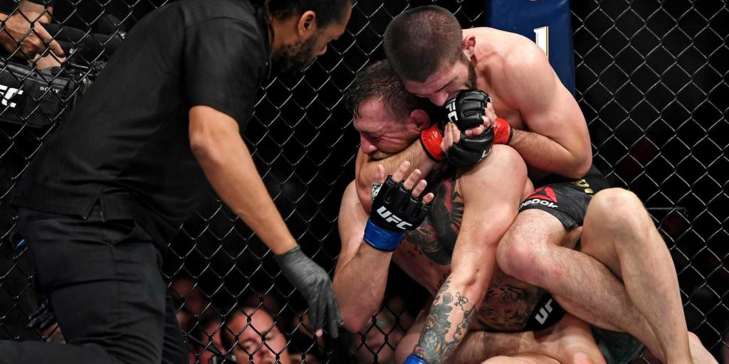 کانر مک‌گرگور در لحظه تسلیم شدن به حبیب نورماگومدوف به او چه گفت؟