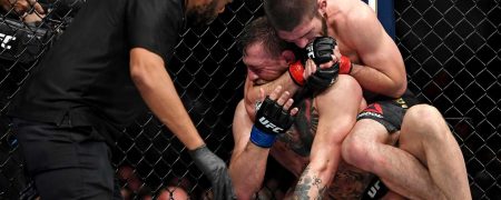 کانر مک‌گرگور در لحظه تسلیم شدن به حبیب نورماگومدوف به او چه گفت؟