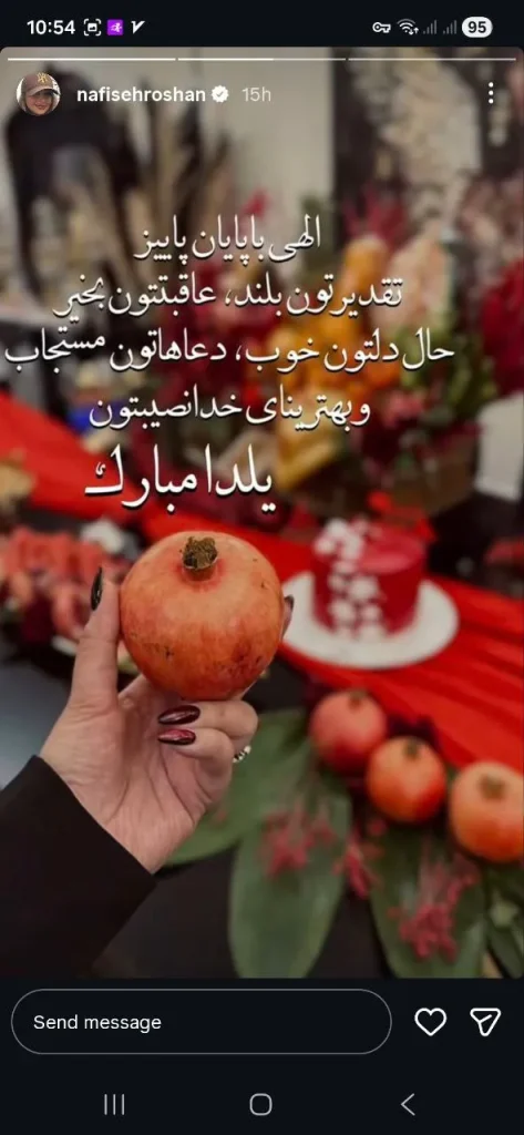 استوری نفیسه روشن