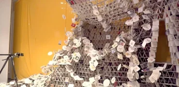 فرو ریختن برج ۶۳ هزارتایی زیرلیوانی در آلمان و ناکامی در ثبت رکورد + ویدیو