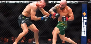 الکساندر وولکانوفسکی با شکست دیگو لوپز کمربند قهرمانی پر وزن UFC را حفظ کرد + ویدیو