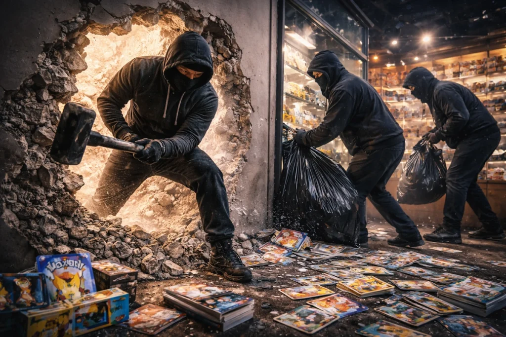 لحظه به سرقت بردن کارت‌های پوکمون به ارزش ۲۰,۰۰۰ دلار از فروشگاهی در کالیفرنیا + ویدیو