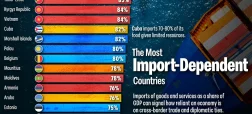 ۳۰ کشور جهان که بیشترین وابستگی را به واردات کالا دارند + اینفوگرافی