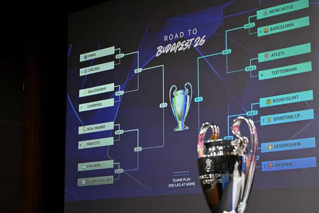 قرعه‌کشی یک‌هشتم نهایی لیگ قهرمانان به پایان رسید؛ نبرد تکراری رئال و منچسترسیتی