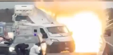 سرقت مسلحانه ناموفق از یک ماشین حمل پول در بزرگراهی در ایتالیا + ویدیو