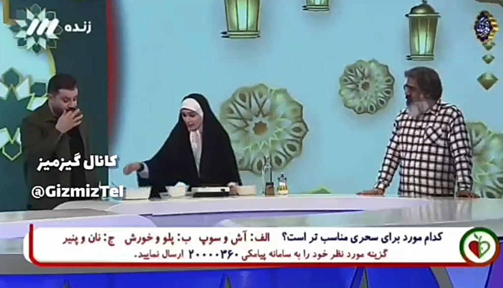 روزه‌خواری مجری مشهور صداوسیما و ناخنک به حلوا در برنامه زنده! + ویدیو