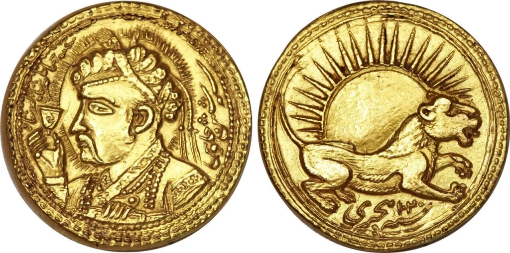 سکه طلای جهانگیر شاه گورکانی