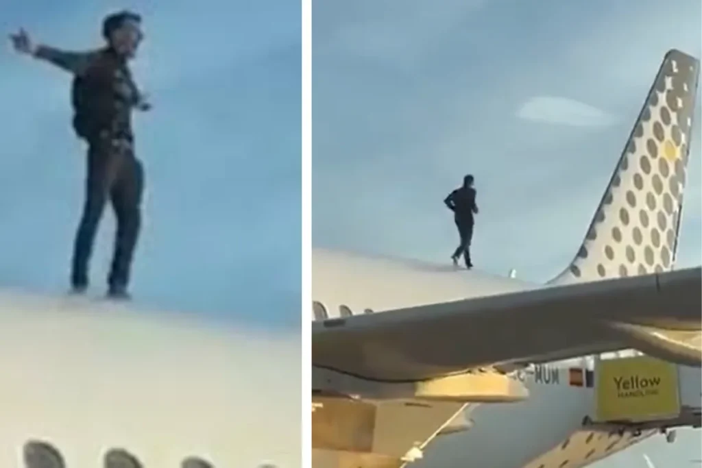 بالا رفتن یک مرد از سقف هواپیما در فرودگاه اسپانیا؛ پرواز مسافران ۲ ساعت به تأخیر افتاد