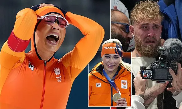 اشک‌های جیک پاول در واکنش به مدال طلای دوست‌دخترش در مسابقات المپیک + ویدیو