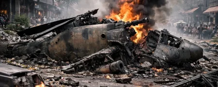 سقوط مرگبار هلیکوپتر ارتش در اصفهان؛ ۴ نفر جان باختند + ویدیو و اولین تصاویر