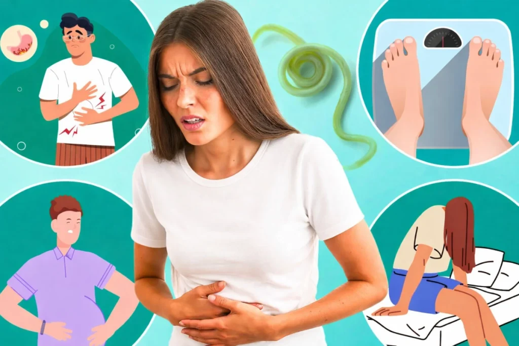 ۱۲ نشانه وجود کرم‌های انگلی در بدن؛ از دل‌درد و سرفه تا خارش آزاردهنده شبانه