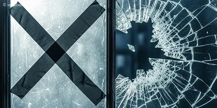 الگو‌های چسب کاری شیشه‌ها در زمان جنگ را بیاموزید + اینفوگرافیک