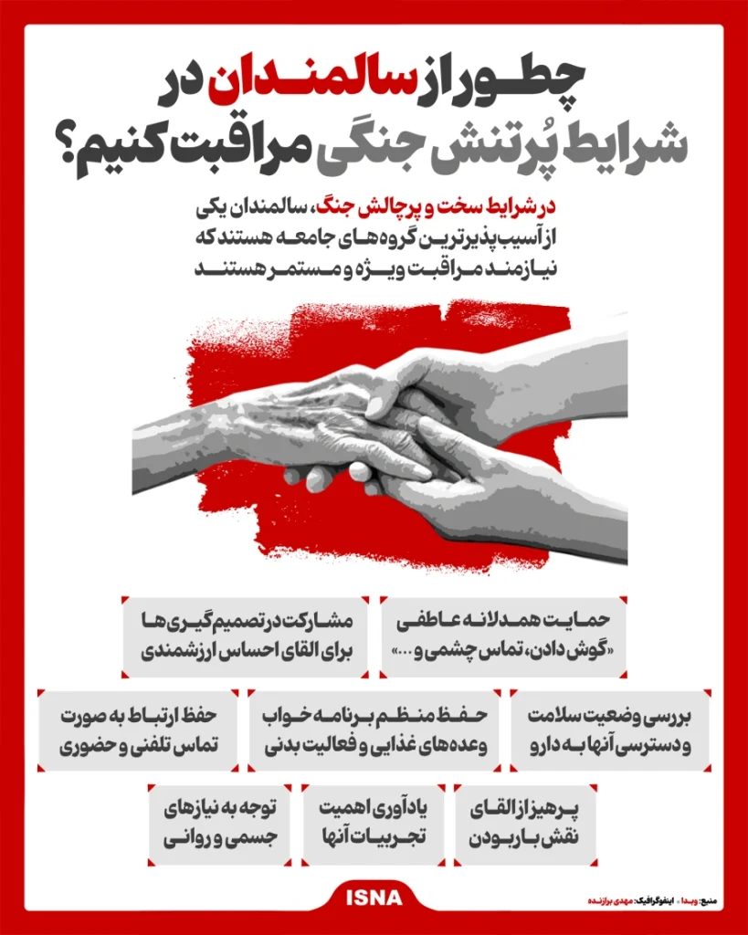 اینفوگرافی مراقبت از سالمندان