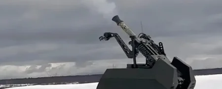 روسیه از یک ربات جنگی خمپاره‌انداز به نام Kurier رونمایی کرد + ویدیو