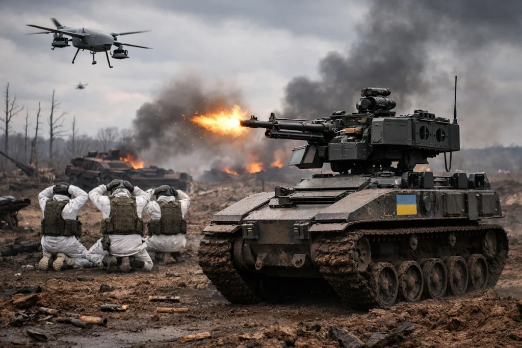 اولین پیروزی در میدان نبرد تنها با استفاده از ربات جنگی و پهپاد در اوکراین ثبت شد