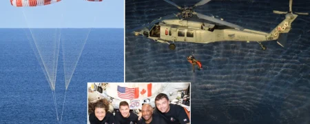 پایان دورترین سفر فضایی انسان؛ فضانوردان «آرتمیس ۲» با موفقیت به زمین بازگشتند