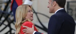 حاشیه جنجالی دیدار امانوئل مکرون و جورجیا ملونی در پاریس + ویدئو